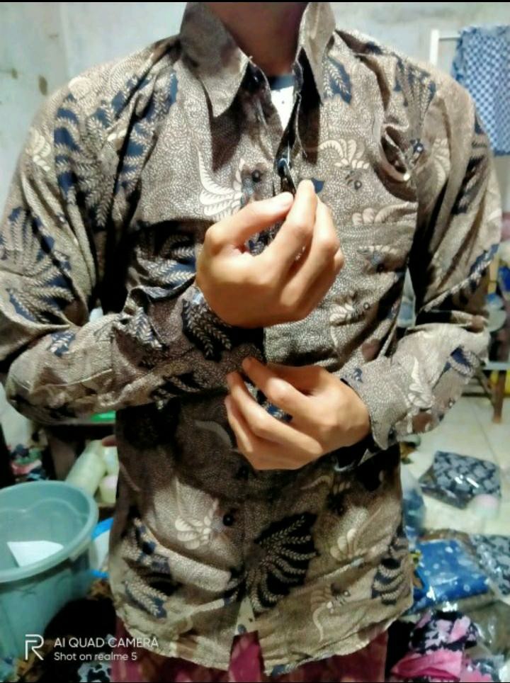 Baju Batik Pria Slimfit & Kemeja Batik Berfuring Regulerfit Premium Lengan Panjang [abah Blawong]