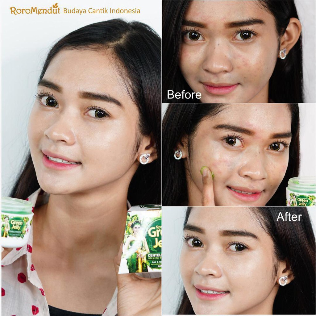 Roro Mendut Green Jelly Premium Super Wajah Glowing Sleeping Mask Whitening Anti Aging BPOM Original