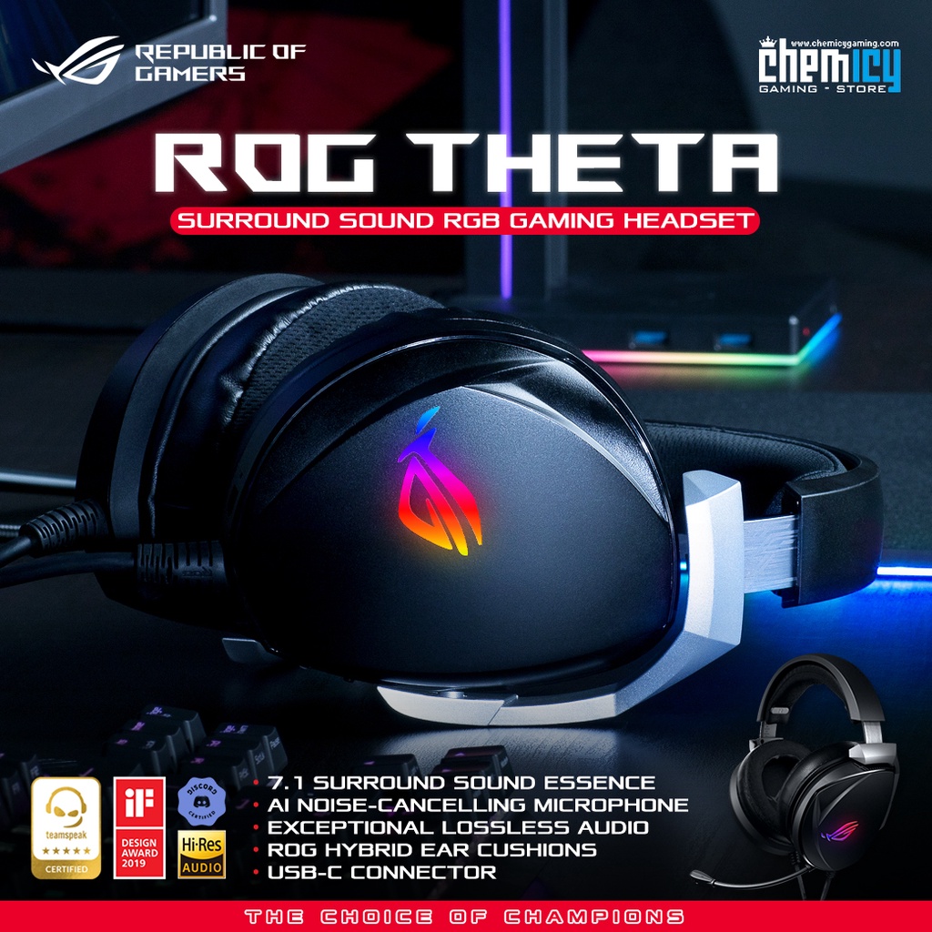 Asus ROG Theta RGB 7.1 Surround Sound Gaming Headset