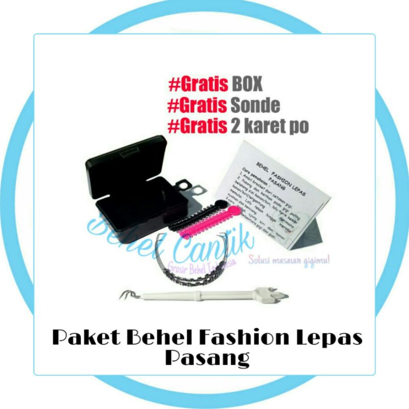 Behel Lepas Pasang Atas Bawah Fashion Power O Karet Motif Karet Chain Karet Behel Thailand Bening