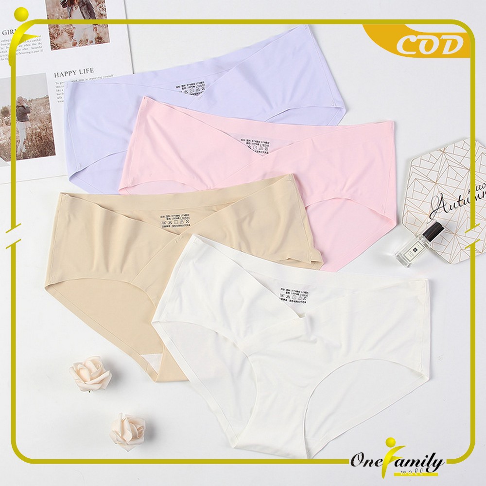 ONE-P37 Celana Dalam Seamless Wanita V Shape Low Waist Panties CD Kolor Perempuan Underwear Wanita