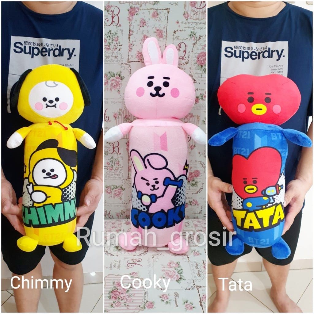 Guling Boneka BT21 BTS Unofficial ukuran Kecil