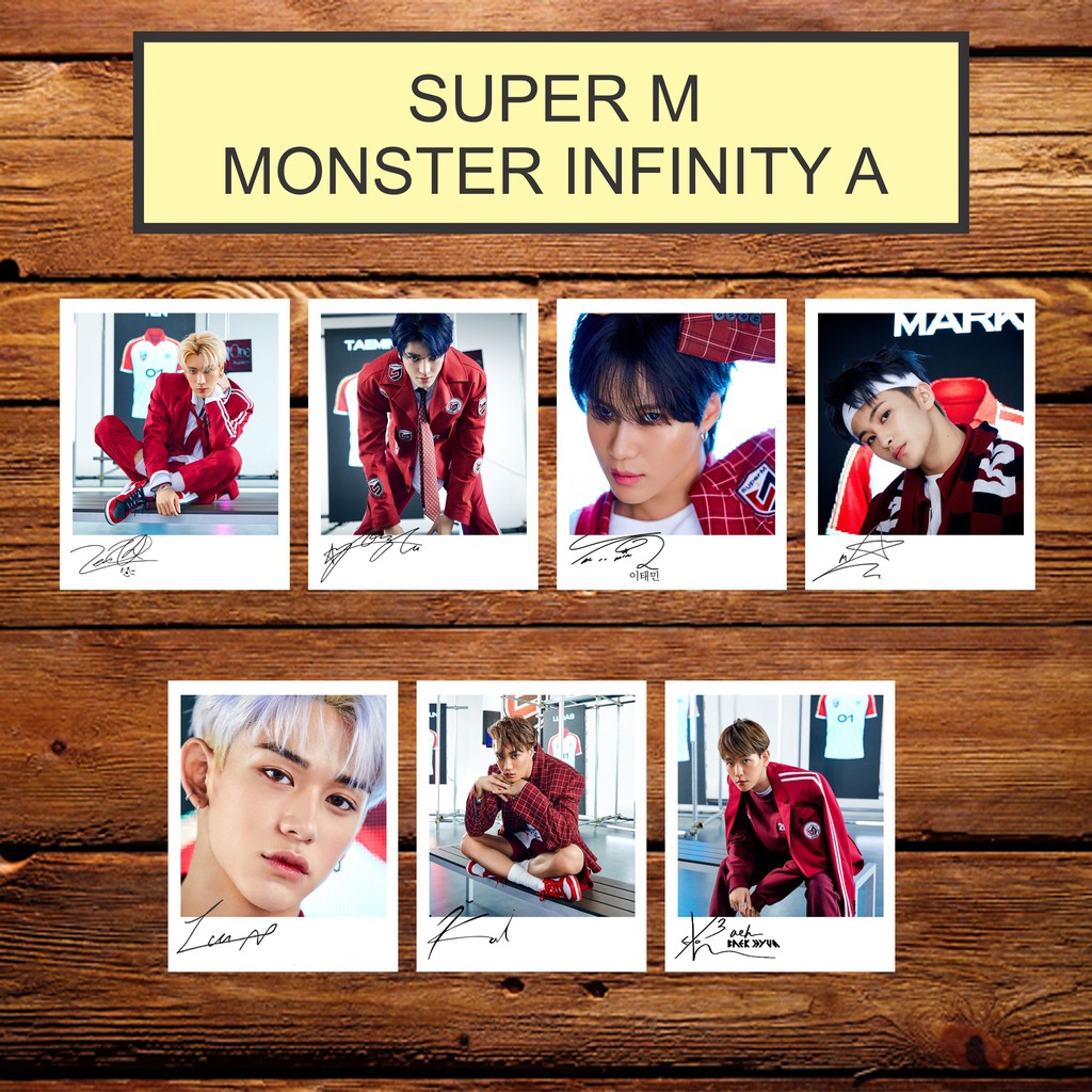 SUPERM MONSTER INFINITY SIGNED KPOP POLAROID