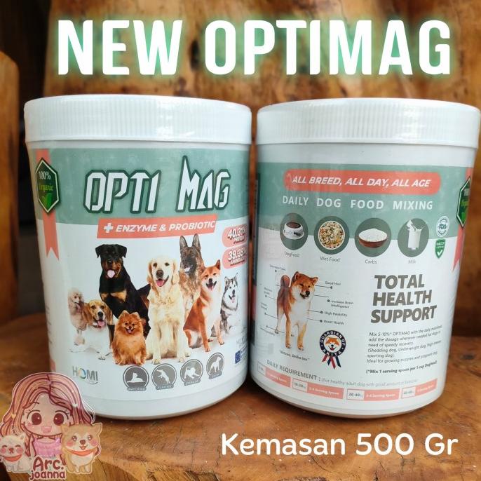 ORIGINAL Opti Mag Daily Dog Food Mix Suplemen Vitamin Calcium untuk Anjing Murah