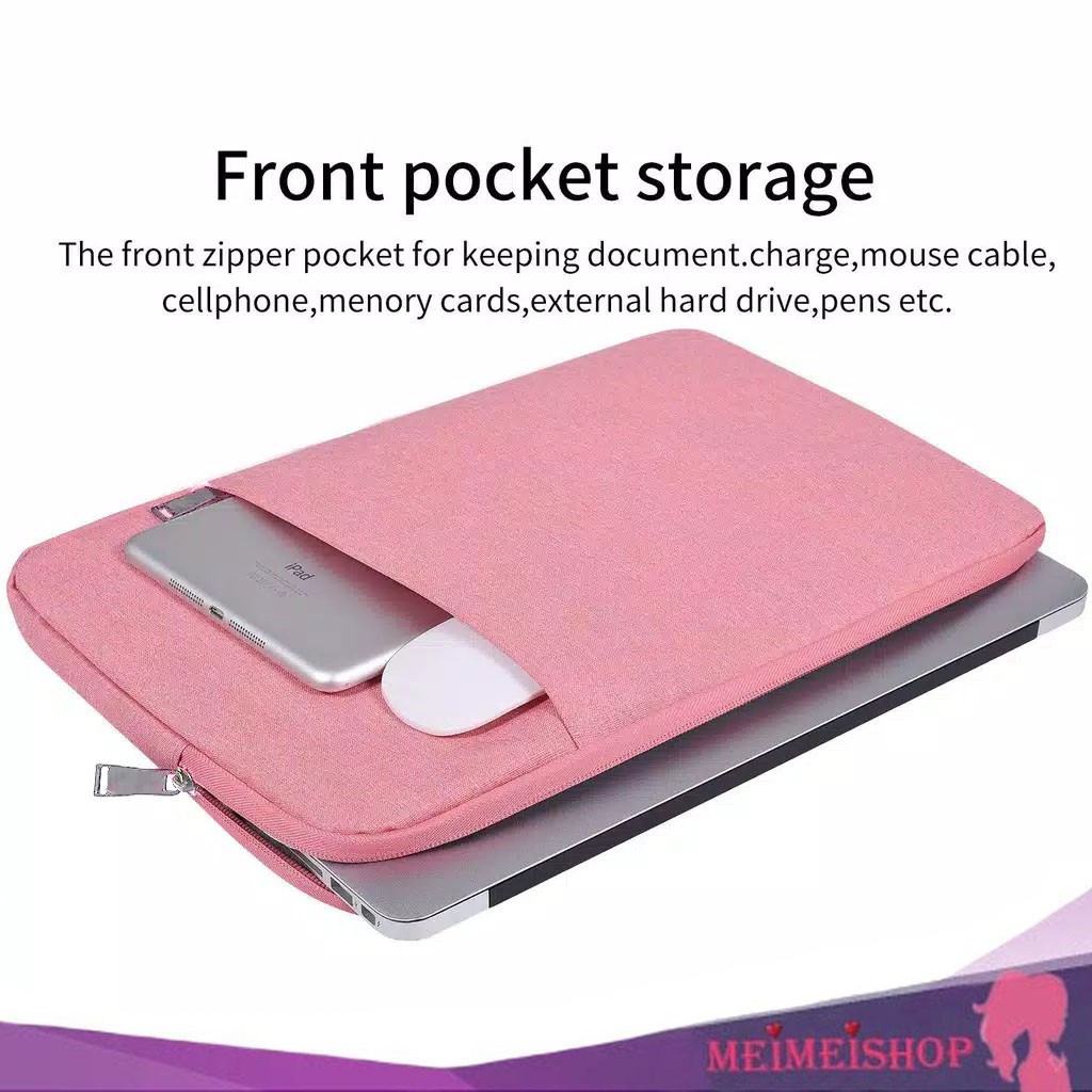 MEIMEISHOP TAS LAPTOP MACBOOK SOFTCASE SLEEVE CANVAS LOKAL Waterproof 14 inch