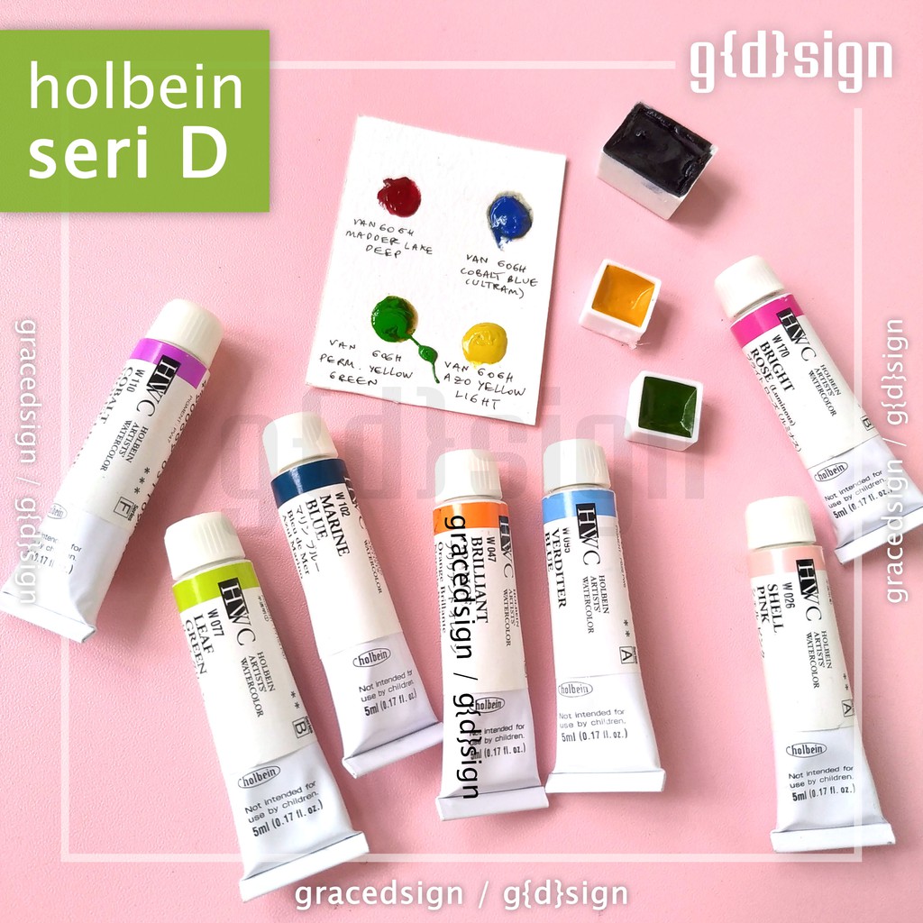 

Holbein Artist Watercolor - Share Tube Cat Air Hand Poured Dot Card Mini Pan Half Pan - Series D