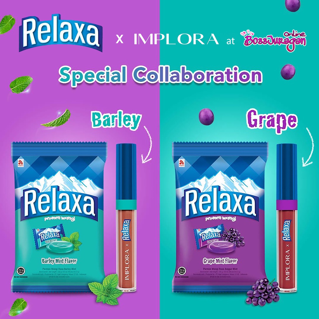 (BOSS) IMPLORA X RELAXA Matte Lipcream Barley &amp; Grape 2x2.9G