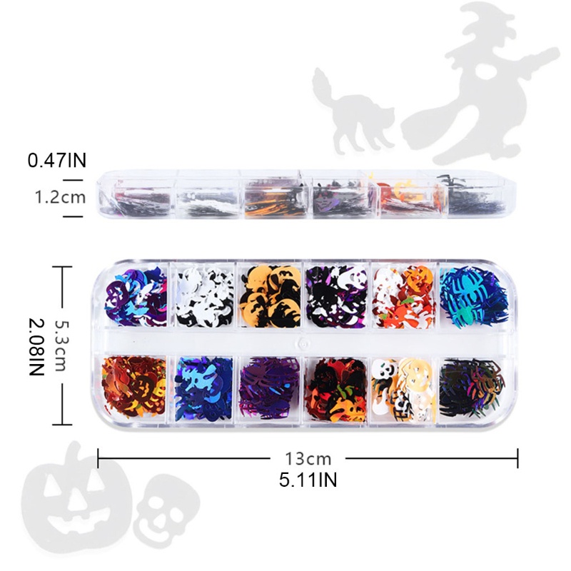 Siy Stiker Kuku Motif Halloween 3d Untuk Dekorasi Nail Art Diy