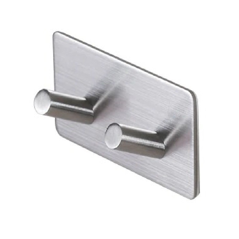 Gantungan Dinding Kapstok Hook Hanger Stainless Steel 2 Hanger - MT30 - Silver