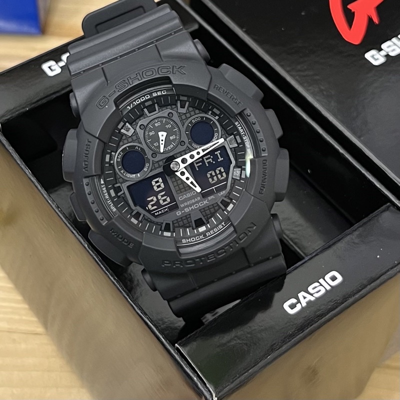 JAM TANGAN PRIA CASIO G-SHOCK GA-100-1A1 ORIGINAL -  GSHOCK GA100 HITAM