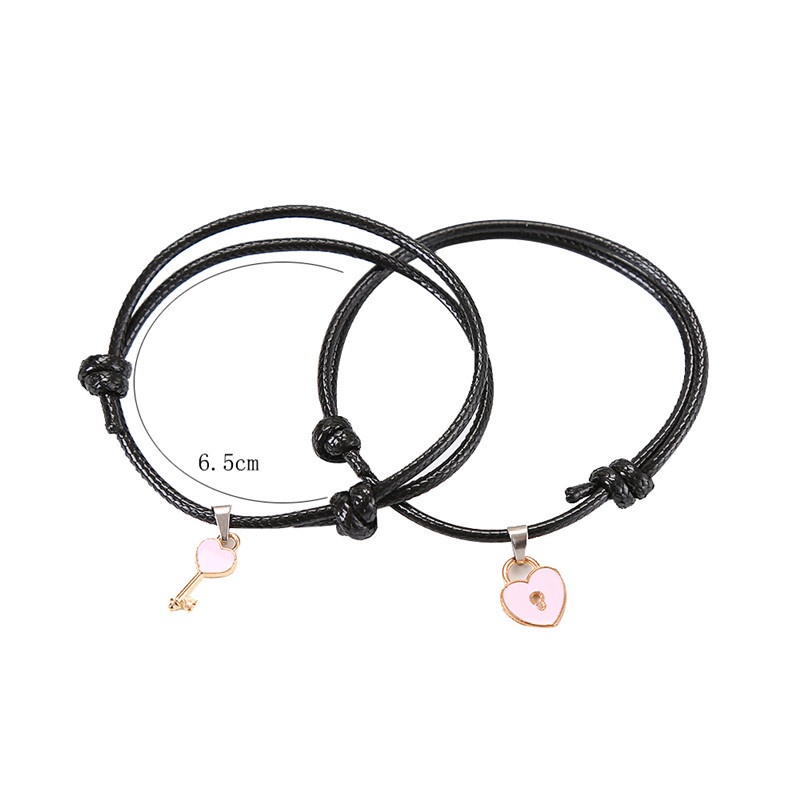 【Ready stock】Gelang couple pasangan simple murah kunci dan gembok Liontin Kasual sederhana fashion murah COD