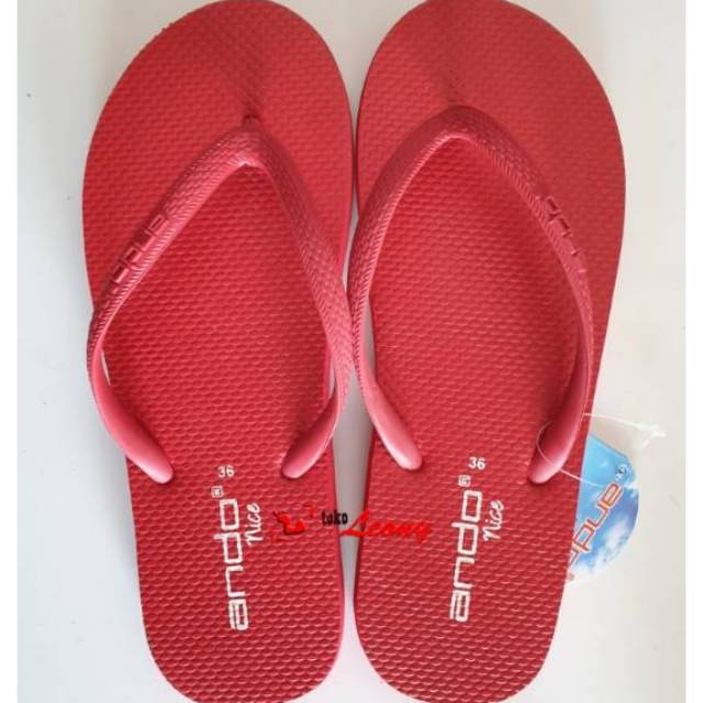  Sandal jepit ando nice  merah Shopee Indonesia