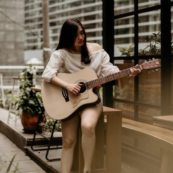 Gitar Akustik Mandalika De Ticco State Natural Original Full Set