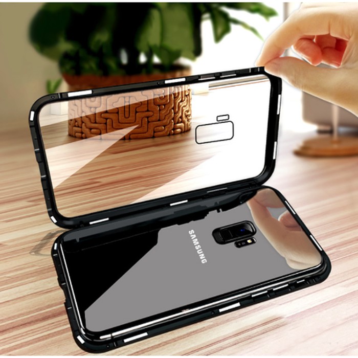 Casing case magnetic samsung a6 plus a8 plus 2018 bumper magnetic