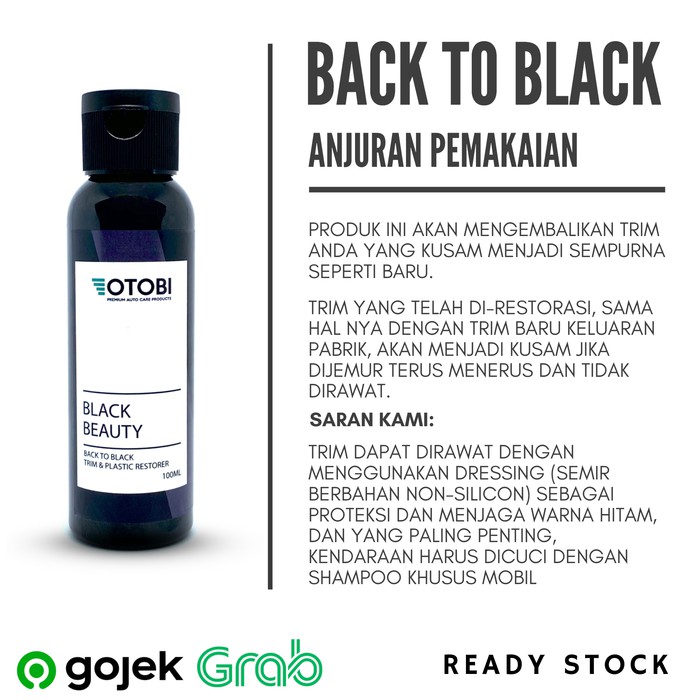 Trim Restorer + Protection - Back to Black Trim Dressing Plastik Kusam