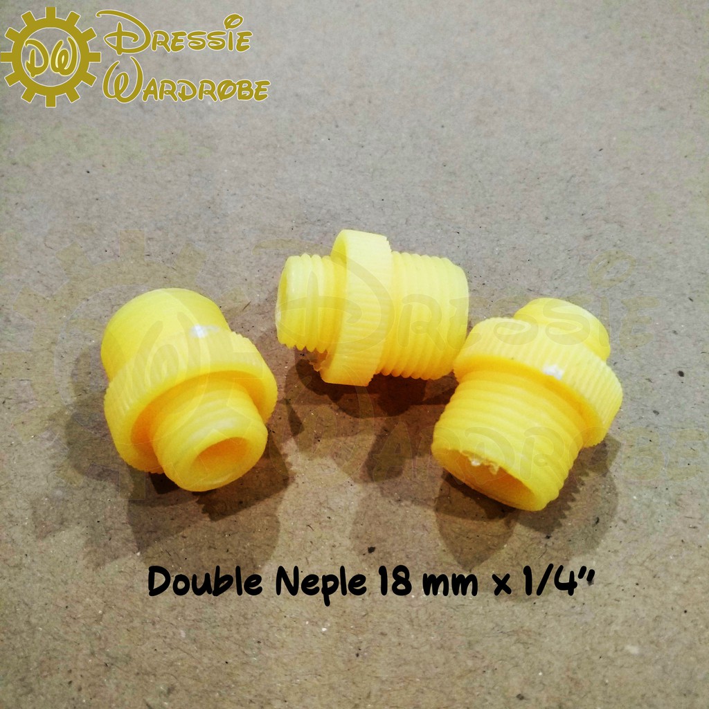 Jual Konektor Nepel Double Neple Nipple Pompa Dc Plastik Drat Jantan