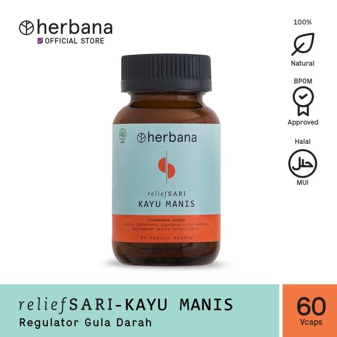 

BAYAR DITEMPAT Herbana Relief Sari Kayu Manis - 60 Kapsul /OBAT HERBAL ASAM URAT/OBAT HERBAL PELANGSING/OBAT HERBAL KOLESTEROL/OBAT HERBAL DIABETES