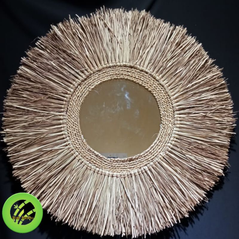Jual Homedecor Walldecor Dinding Cermin Mendong Bulat Etnik | Cermin Dinding Bulat | Cermin Anyaman 