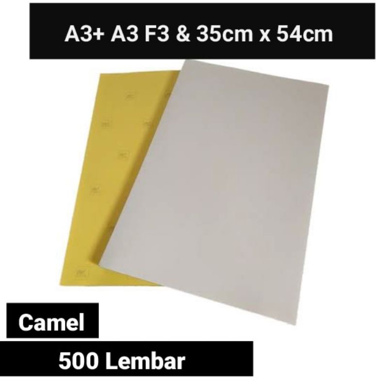 

Stiker HVS Camel A3+ A3 F3 isi 500 lembar