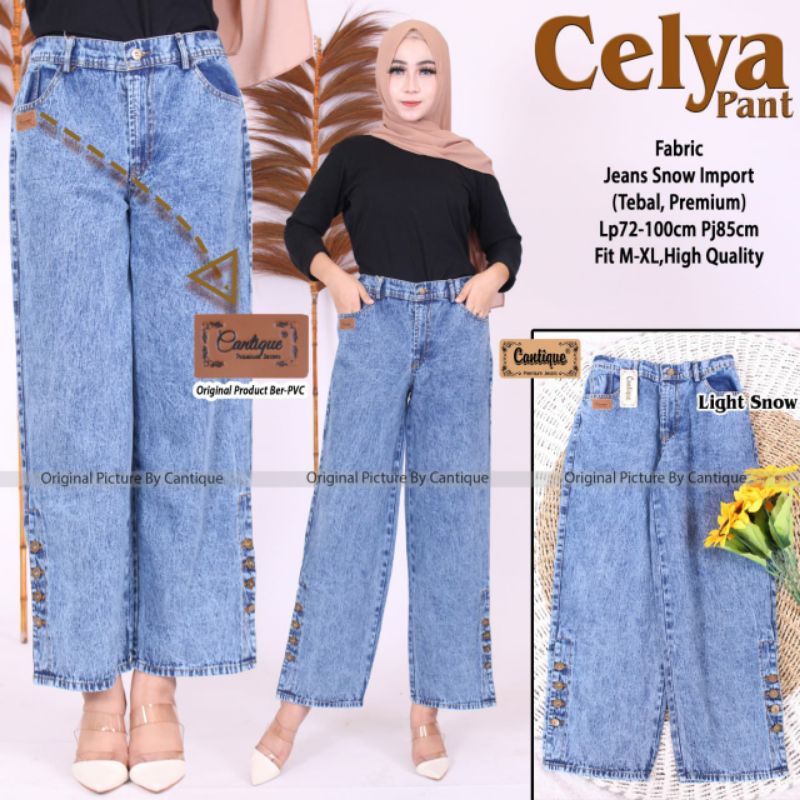 &lt;Ready Stok&gt; Celya Pant Celana Jeans Boyfriend Snow by Cantiqu