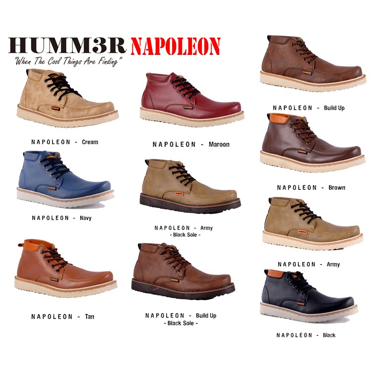 BIG SIZE HUMM3R NAPOLEON 45,46,47,48 SEPATU KULIT ORIGINAL