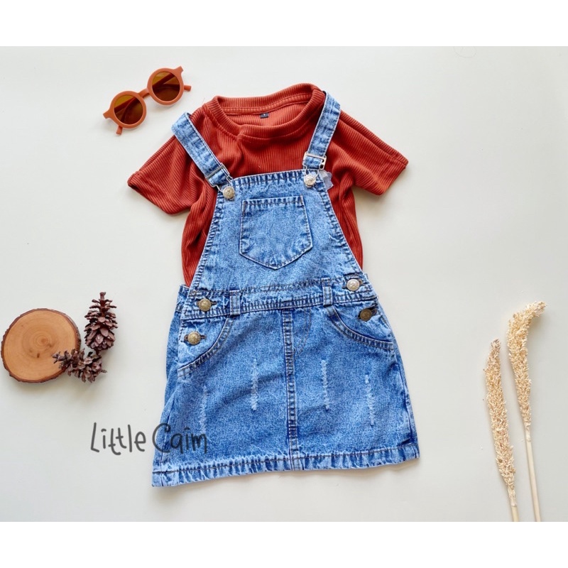 LITTLECAIM - lona skirt overall | overall anak jeans