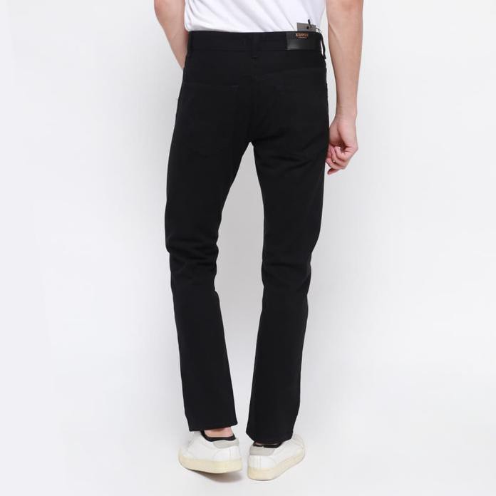 Edwin Celana Jeans Milan-018 Regular Fit Pria Panjang Black - Hitam, 32 Best Quality