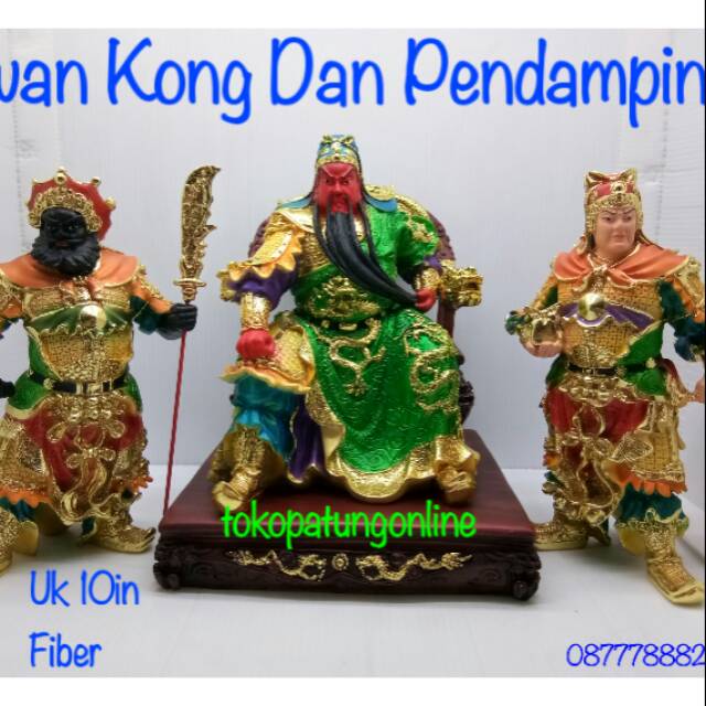 Patung Kwan Kong Dan Pendamping Uk 10in