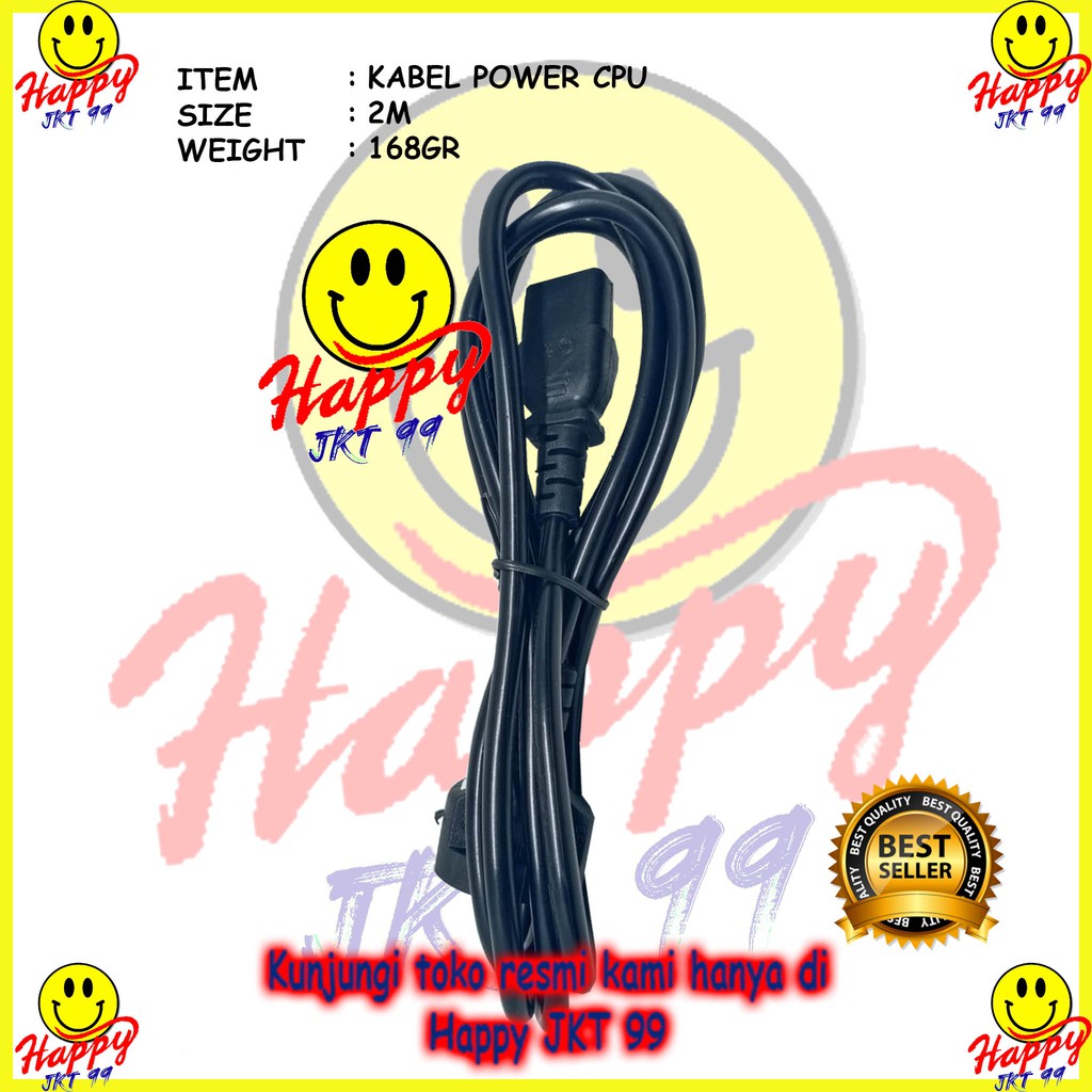 [ HAPPY JKT 99 ] KABEL POWER KOMPUTER CPU 2M 2 M ORIGINAL