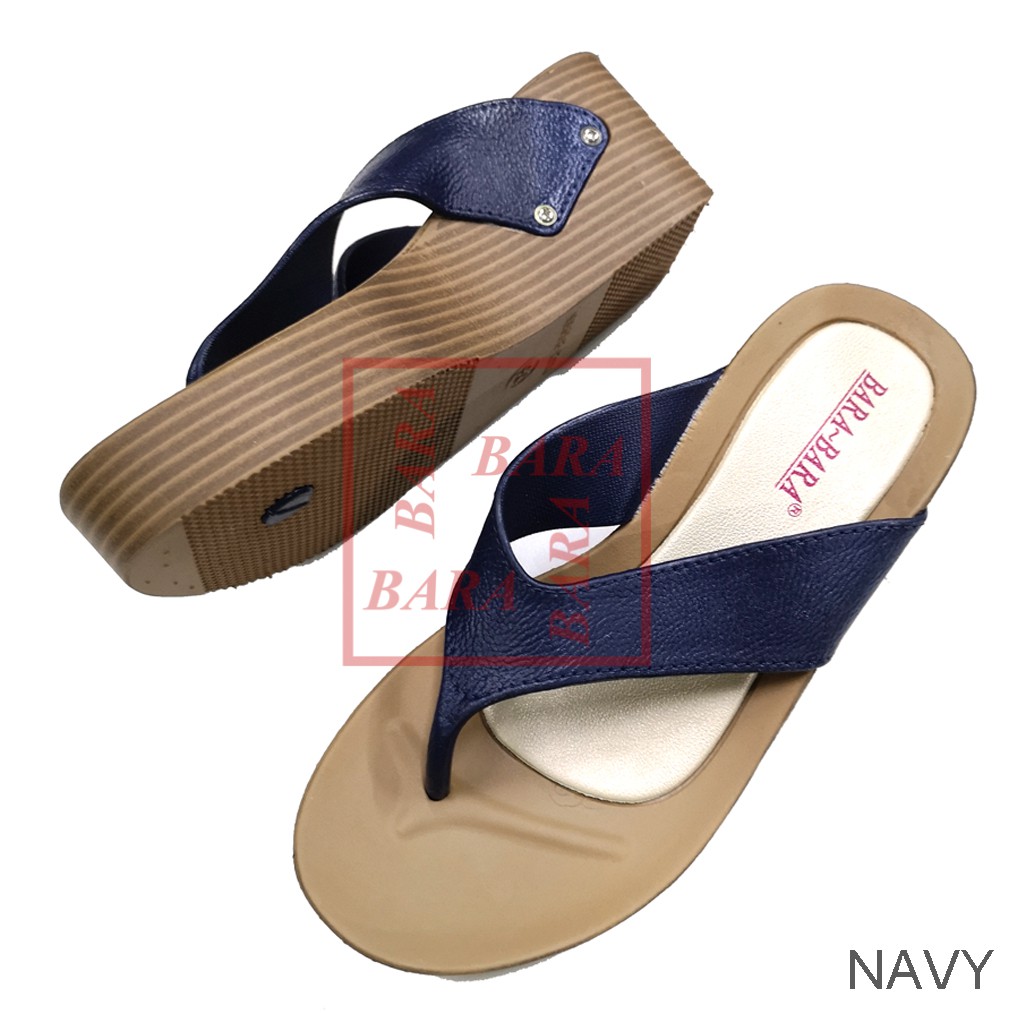 Bara~Bara Sandal Jepit Wedges Jelly Karet Wanita MJZB1955JPL (AW4)-7