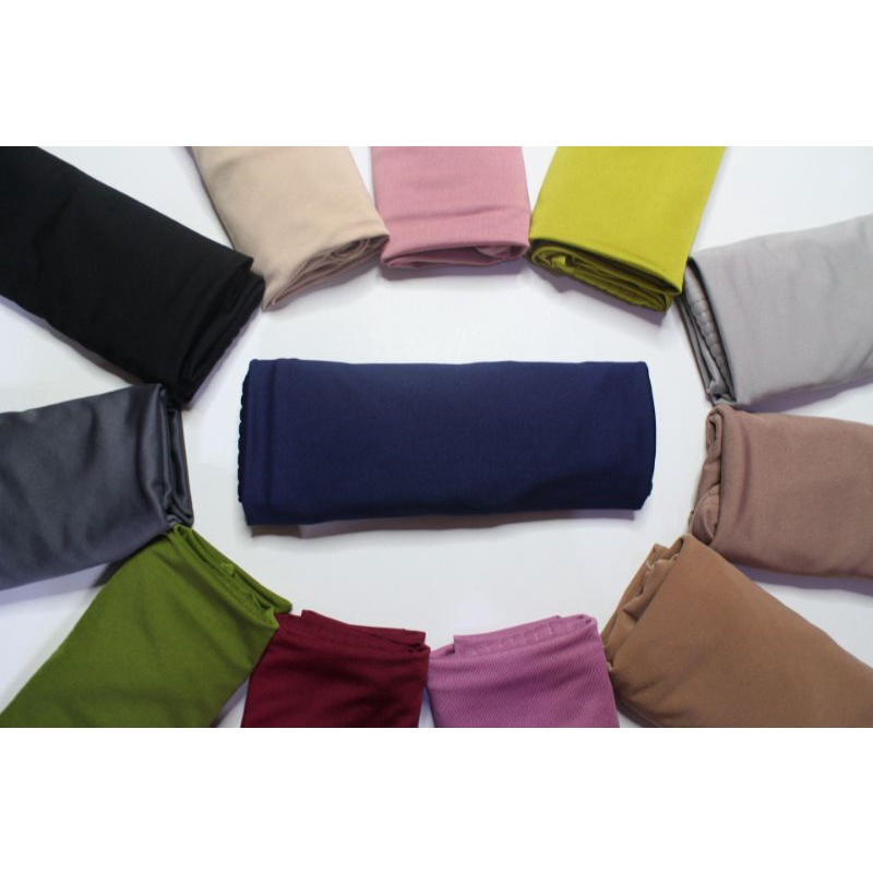 Hijab Alea Instan Hijab Bergo Sport Olahraga Size L Jersey Premium-Alea Navy