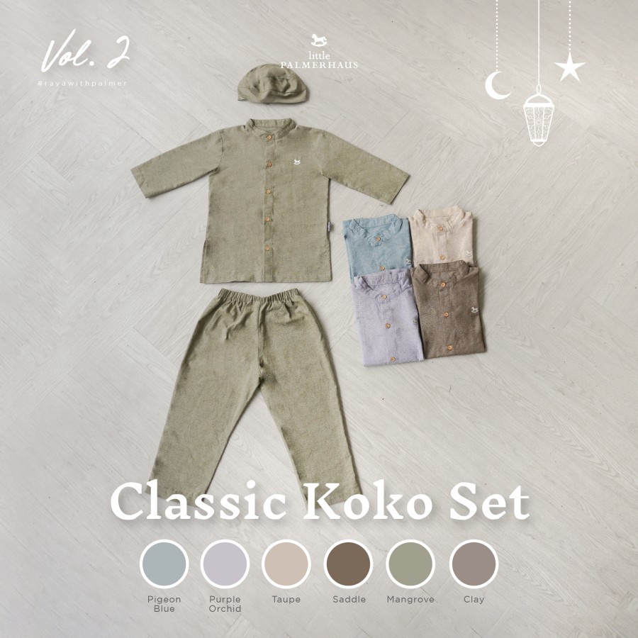 PROMO 7.7 PROMO BAJU LEBARAN LITTLE PALMERHAUS CLASSIC KOKO SET BAJU ANAK SETELAN MUSLIM ANAK LAKI LAKI + PECI BAJU PANJANG CELANA PANJANG BAJU LEBARAN BAJU EDISI LEBARAN 1 - 6 TAHUN