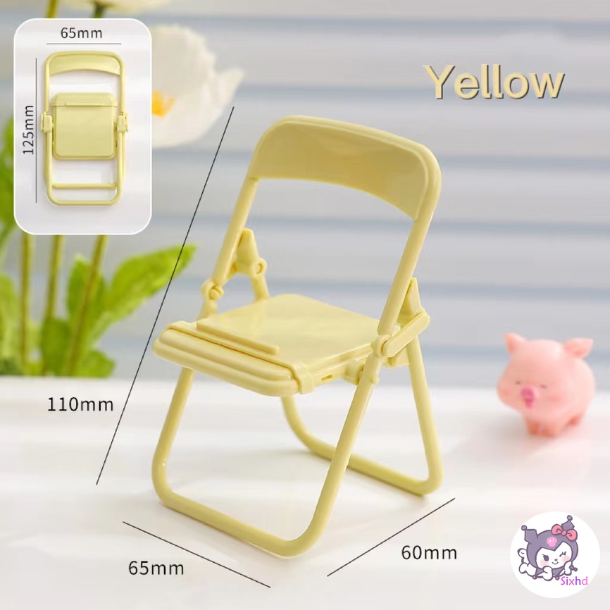 Foldable Phone Ring Compatible For iPhone Ins Office Custom Cartoon Cute Chair Phone Bracket