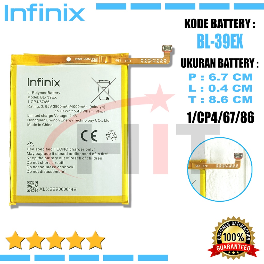 Baterai Battery Infinix Hot 5 X559 Kode BL-39EX