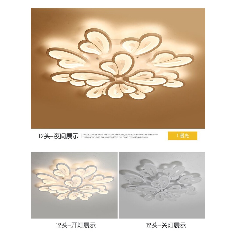 Lampu Hias Plafon Lampu Ruang Tamu Moderen Minimalis Premium Style 72W 220V Modern LED Chandelier Ceiling chandeliers Lighting With Remote Control For Living Room Bedroom kitchen Lustre Fixture Lights Antik Jadul Retro LED Ceiling Lamp Modern Living Room