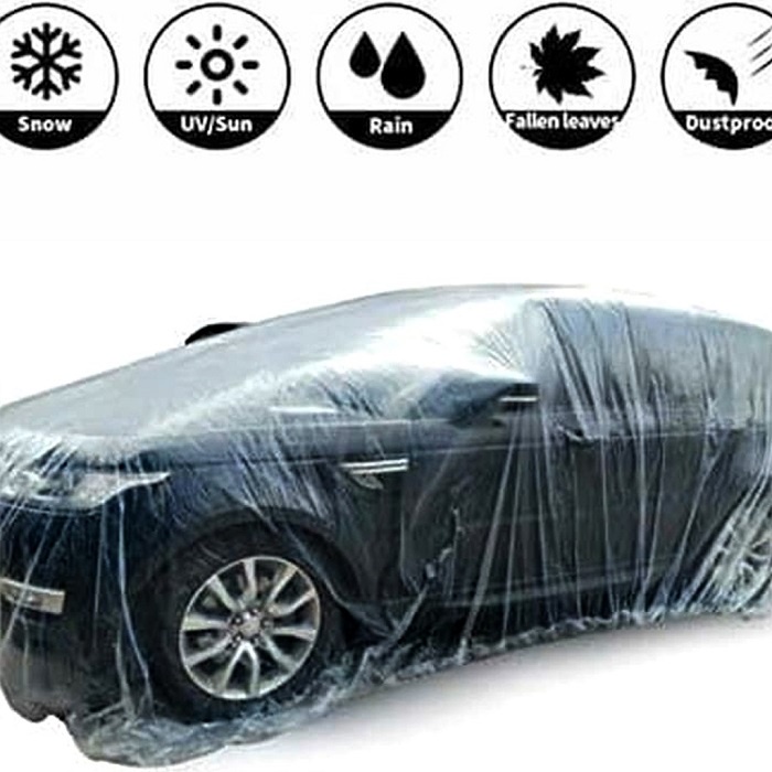 Sarung Body Cover Mobil Plastik Disposable Transparan Auto Cover