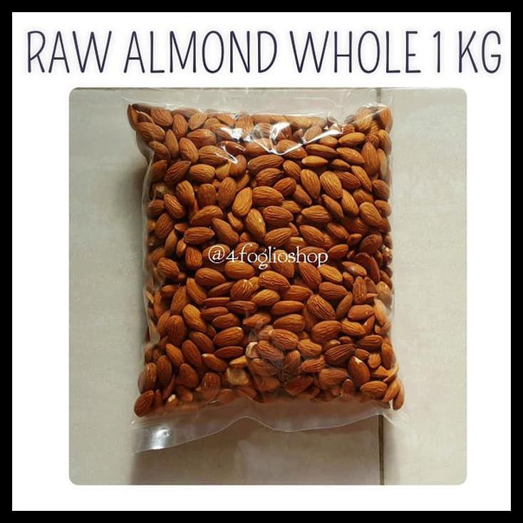 

9Dl4 Raw Almond Whole / Almond Mentah Kupas Utuh Dengan Kulit Ari 1 Kg Uq4G