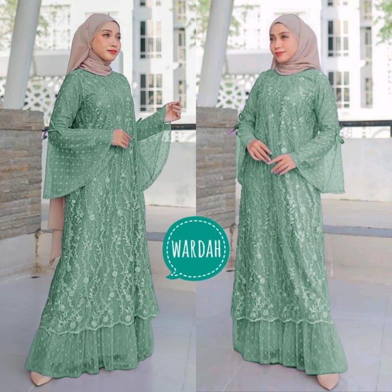 BJ -NABILA DRESS BRUKAT TULLE / GAMIS FULL BRUKAT / GAMIS KONDANGAN