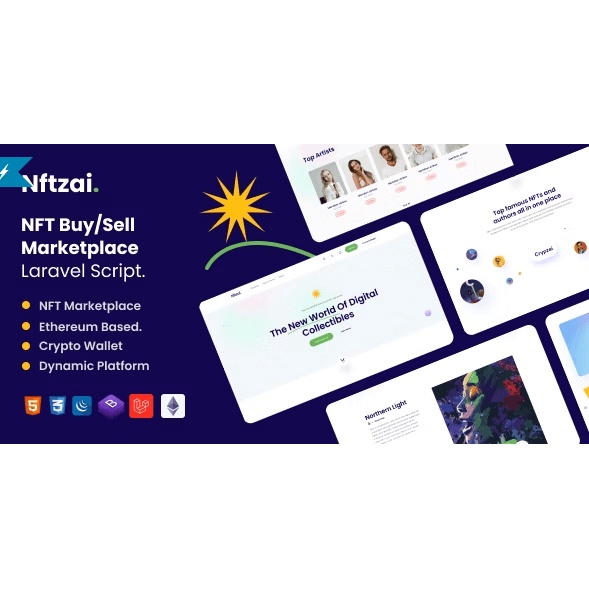 Nftzai – NFT Buy/Sell Marketplace Laravel Script