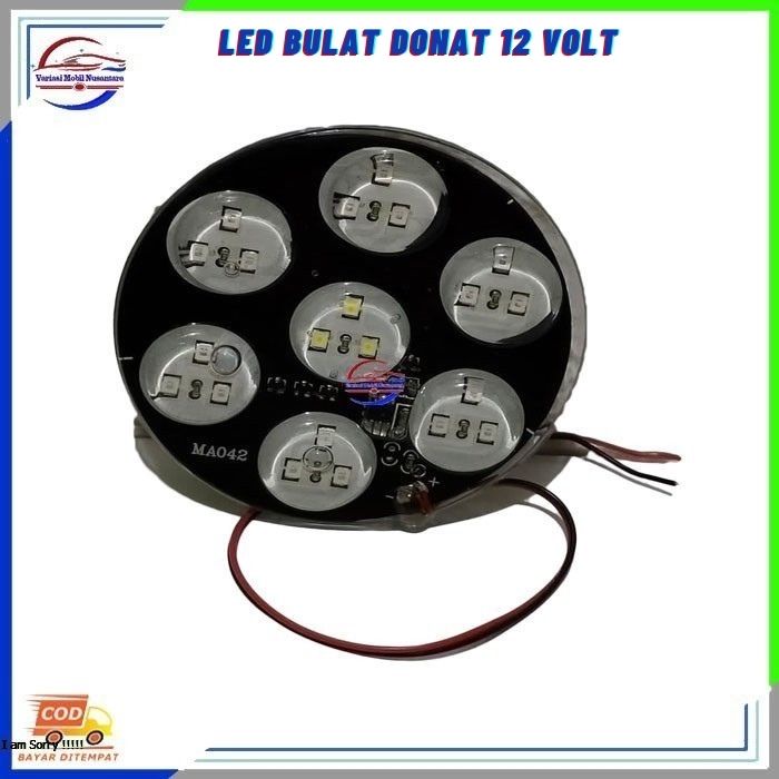 Lampu Variasi Led Bulat Dalam Depan Belakang Kaca Variasi Mobil Universal 12 Volt
