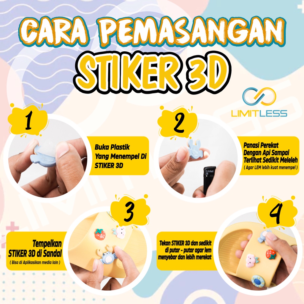 Stiker Sandal Clay Lucu Jibbitz Karakter Terbaru