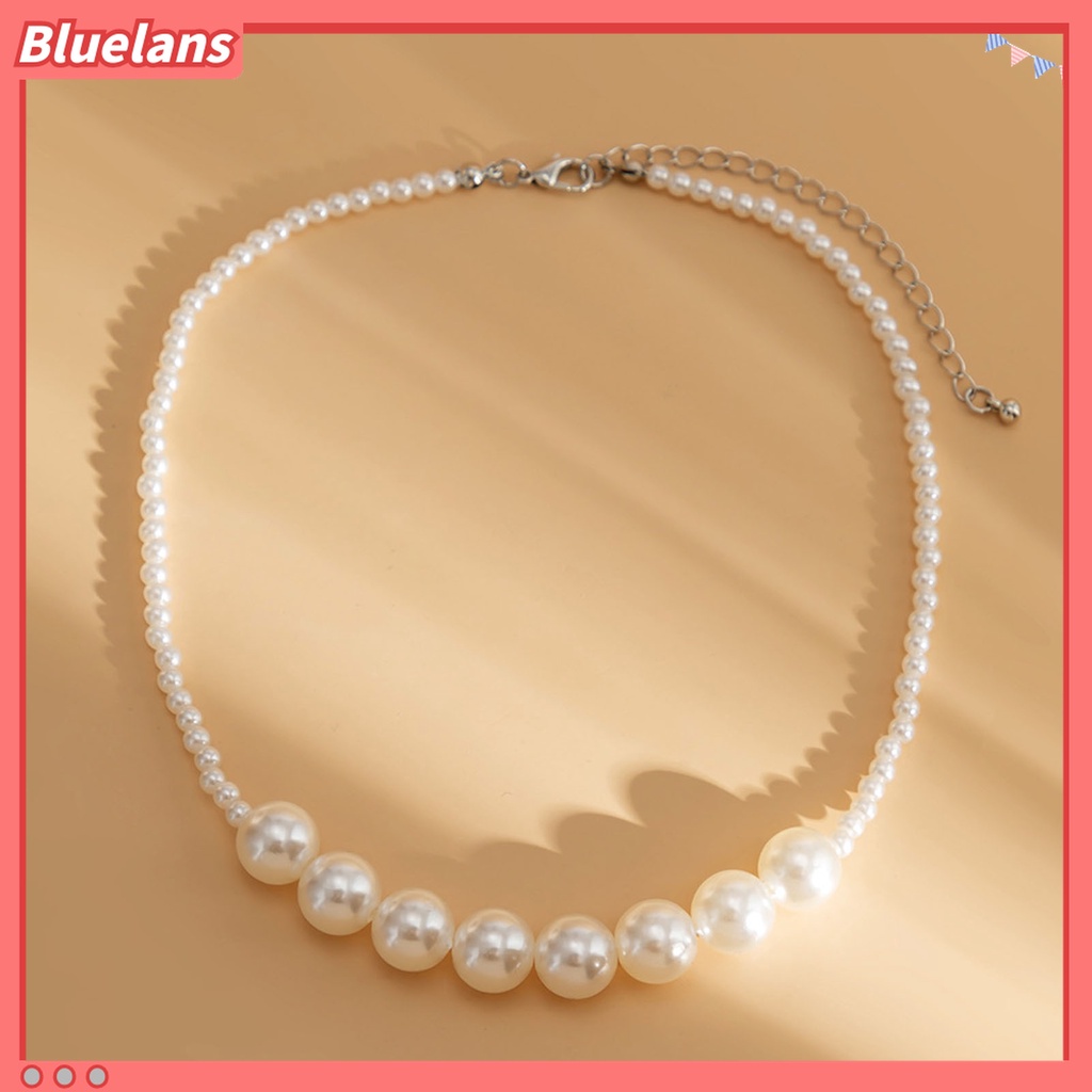 Kalung Choker Multi Mutiara Imitasi Bahan Stainless Untuk Wanita