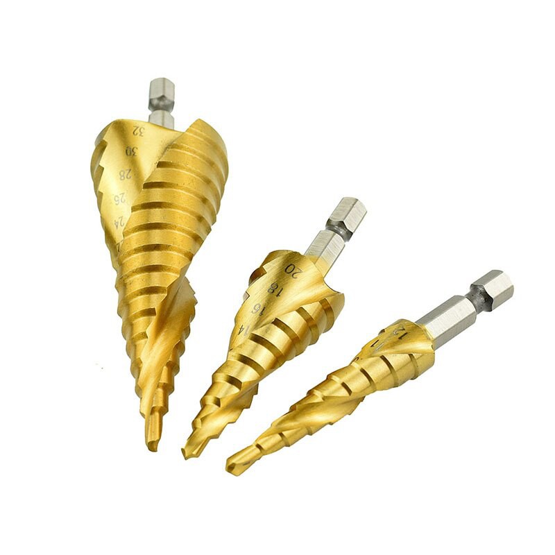 3pcs 4-122032mm HSS Spiral Grooved Center Drill Bit Solid Carbide Mini Drill Accessories Titanium