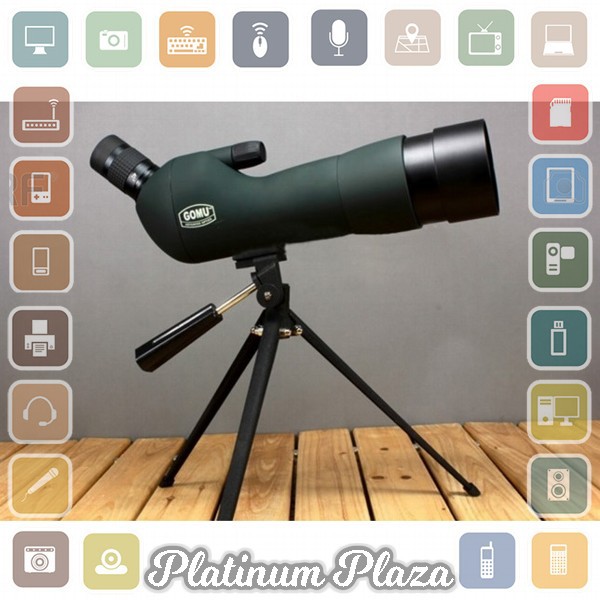 Gomu Spotting Monocular Telescope with Tripod - 20 x 60 x 60 - Black/Green`6AJ52E-