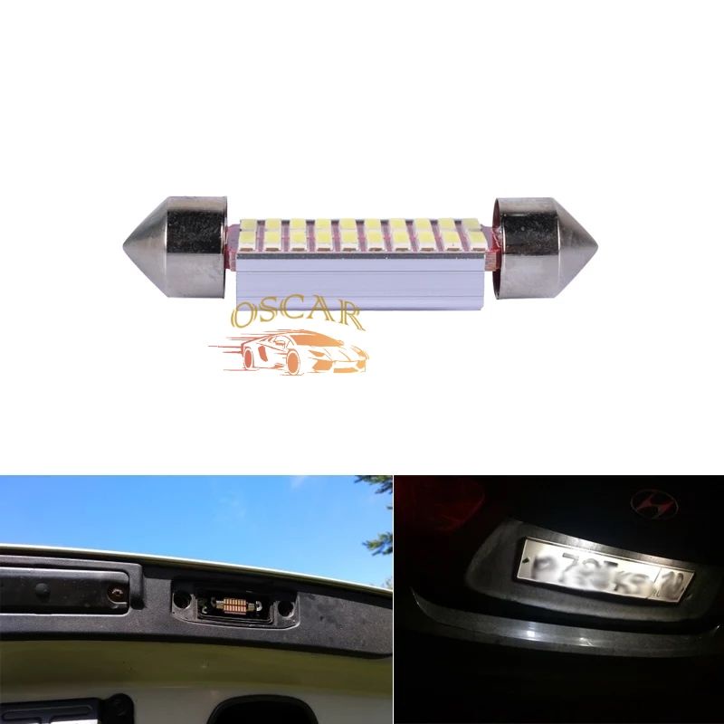 Lampu LED Plafon Kabin Mobil 4014/ 31MM 12SMD &amp; 36MM 16 SMD Headsink Light Canbus Feston