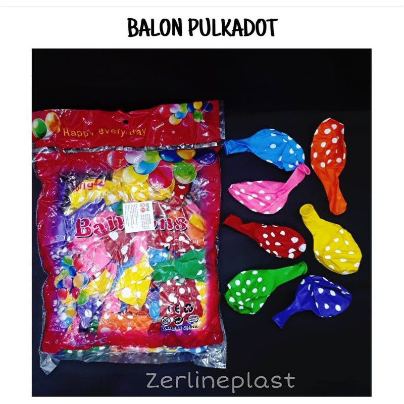 BALON pulkadot isi100pcs