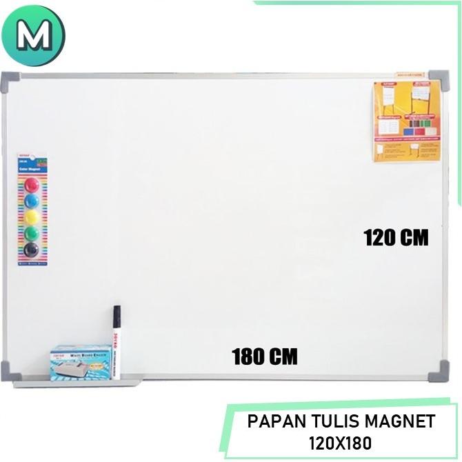 

Papan Tulis Magnet - White board Magnetic 120 x 180 - Bonus
