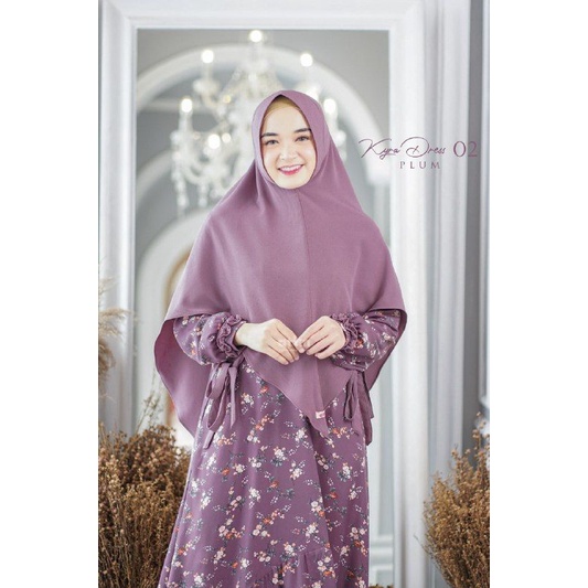 #GAMISMURAH KYRA DRESS BY ATTIN HIJAB SYARI MURAH GAMIS KATUN BUSUI LILAC PLUM