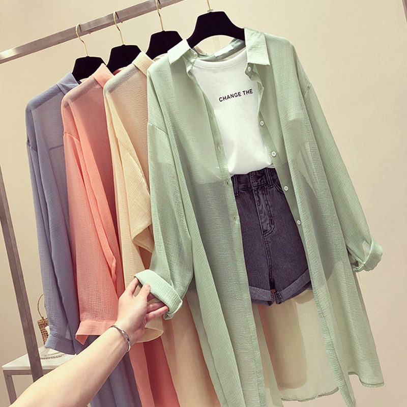 Cardigan Lengan Panjang Warna Polos Gaya Korea untuk Wanita | Shopee
