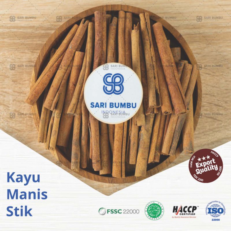 

Kayu Manis Stik / Cinnamon Stick 250gr Export Quality